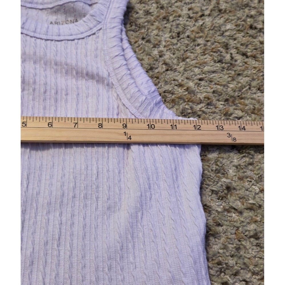 Arizona‎ Ribbed Cropped Tank Top Women's Size Medium Purple - Picture 5 of 9